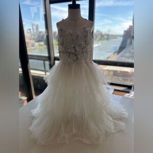 Girls white tulle Tutu Du Monde dress